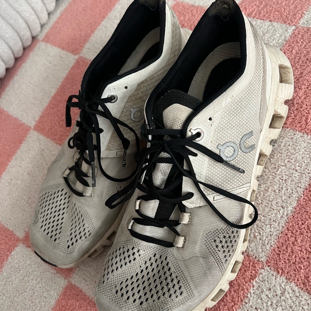 On Running White and Black Sneakers